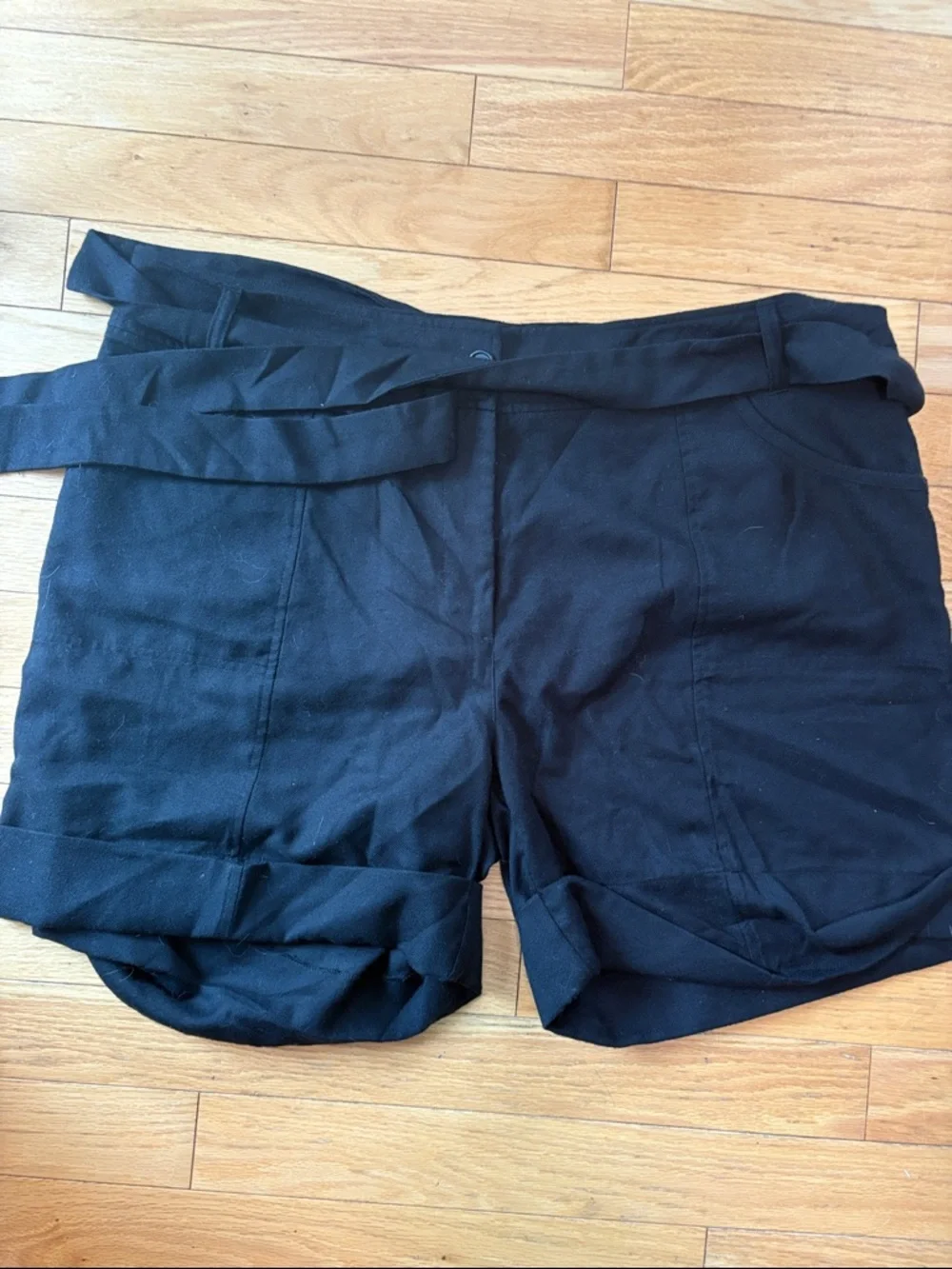 Kim Parrish collection High-Waist Belted Casual Shorts